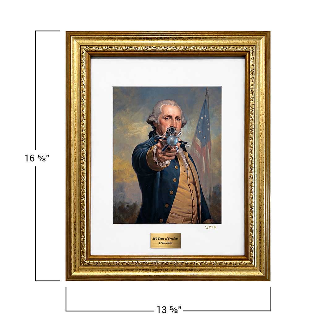 "250 Years of Freedom" – Limited Edition George Washington Musket Ball Framed Art - BenShot