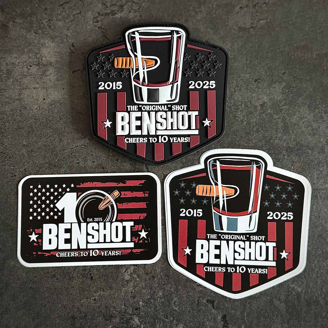 BenShot 10th Anniversary Patch & Decal Set - BenShot