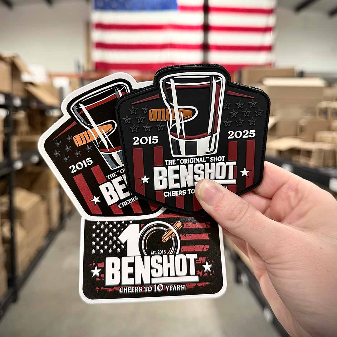 BenShot 10th Anniversary Patch & Decal Set - BenShot