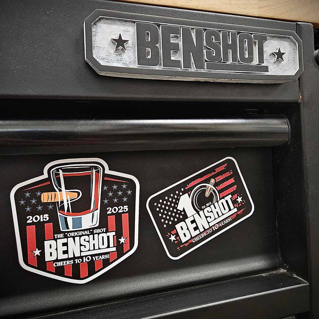 BenShot 10th Anniversary Patch & Decal Set - BenShot