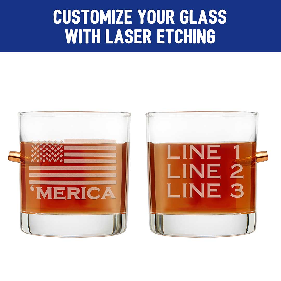 'Merica Rocks Glass - 11oz - BenShot