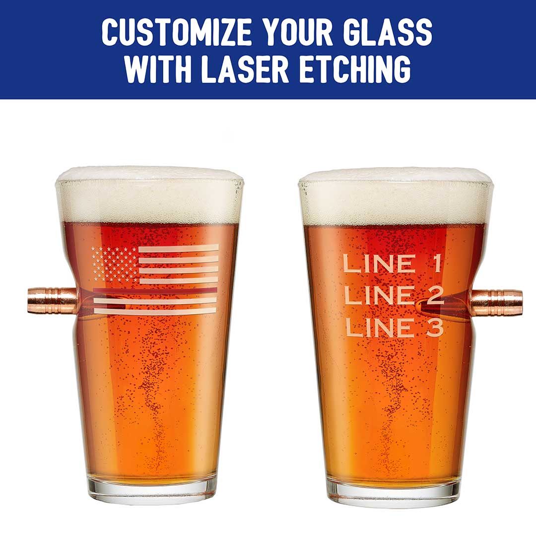 Thin Red Line Pint Glass - BenShot