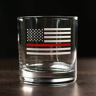 Thin Red Line Rocks Glass - 11oz - BenShot