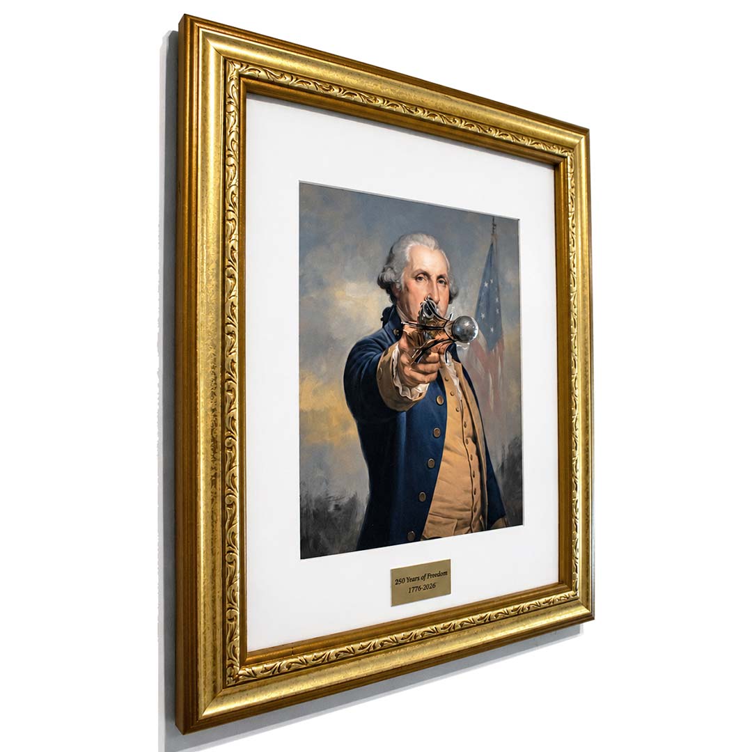 "250 Years of Freedom" – Limited Edition George Washington Musket Ball Framed Art - BenShot