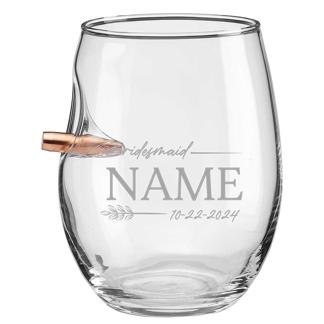 Personalized stemless wine glasses for bridesmaids online