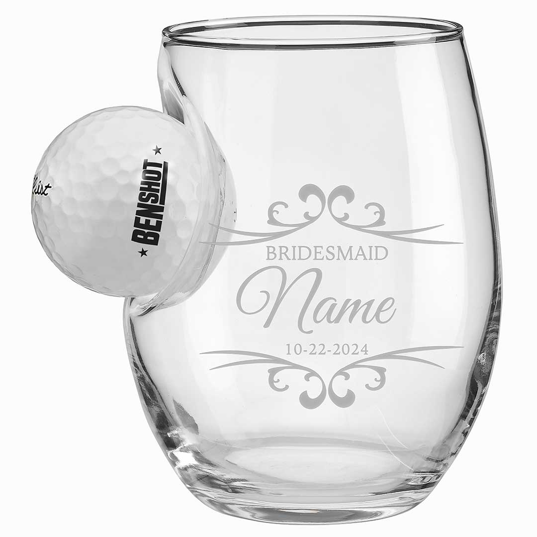 Bride and bridesmaid wine glasses online