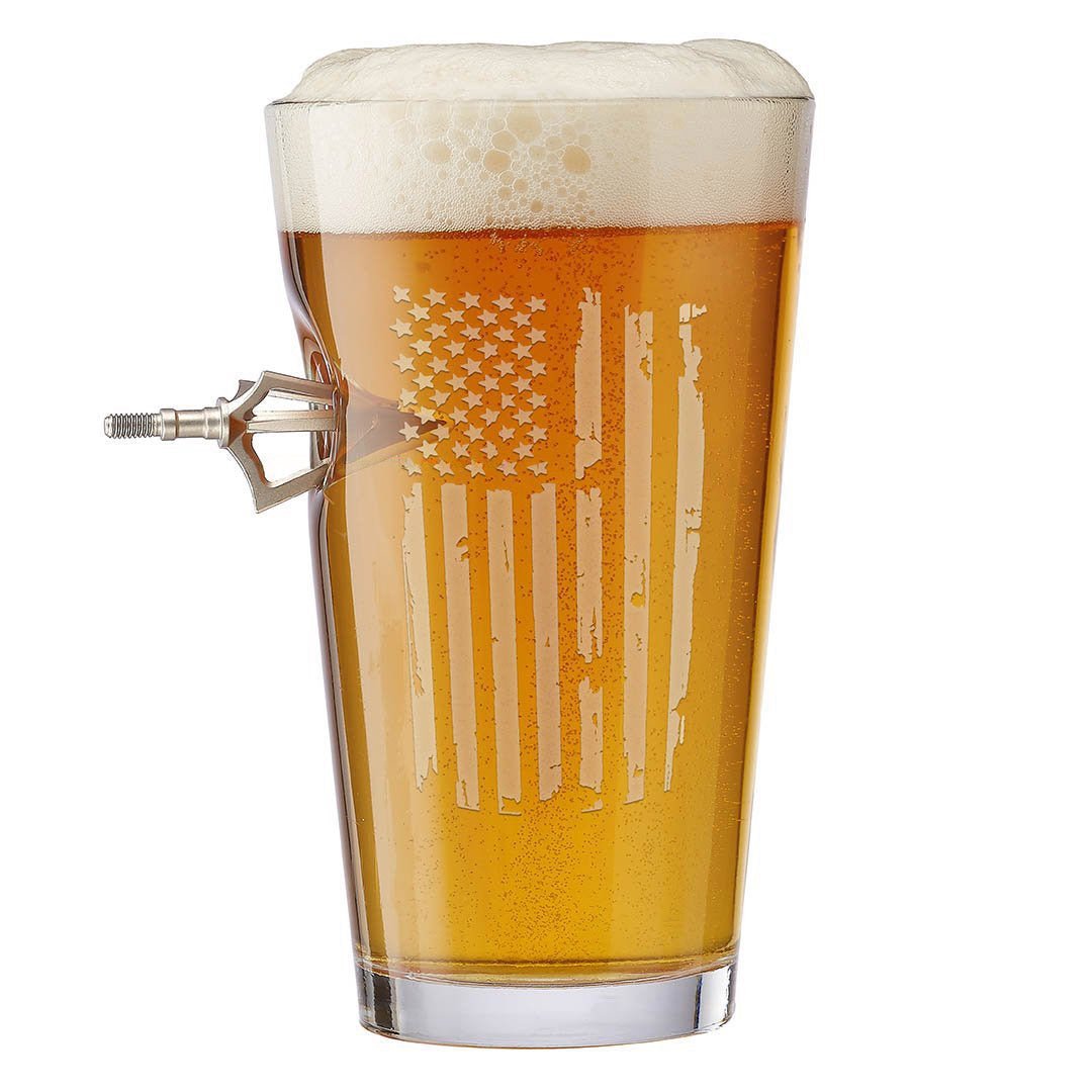 Patriotic Broadhead Pint Glass - BenShot