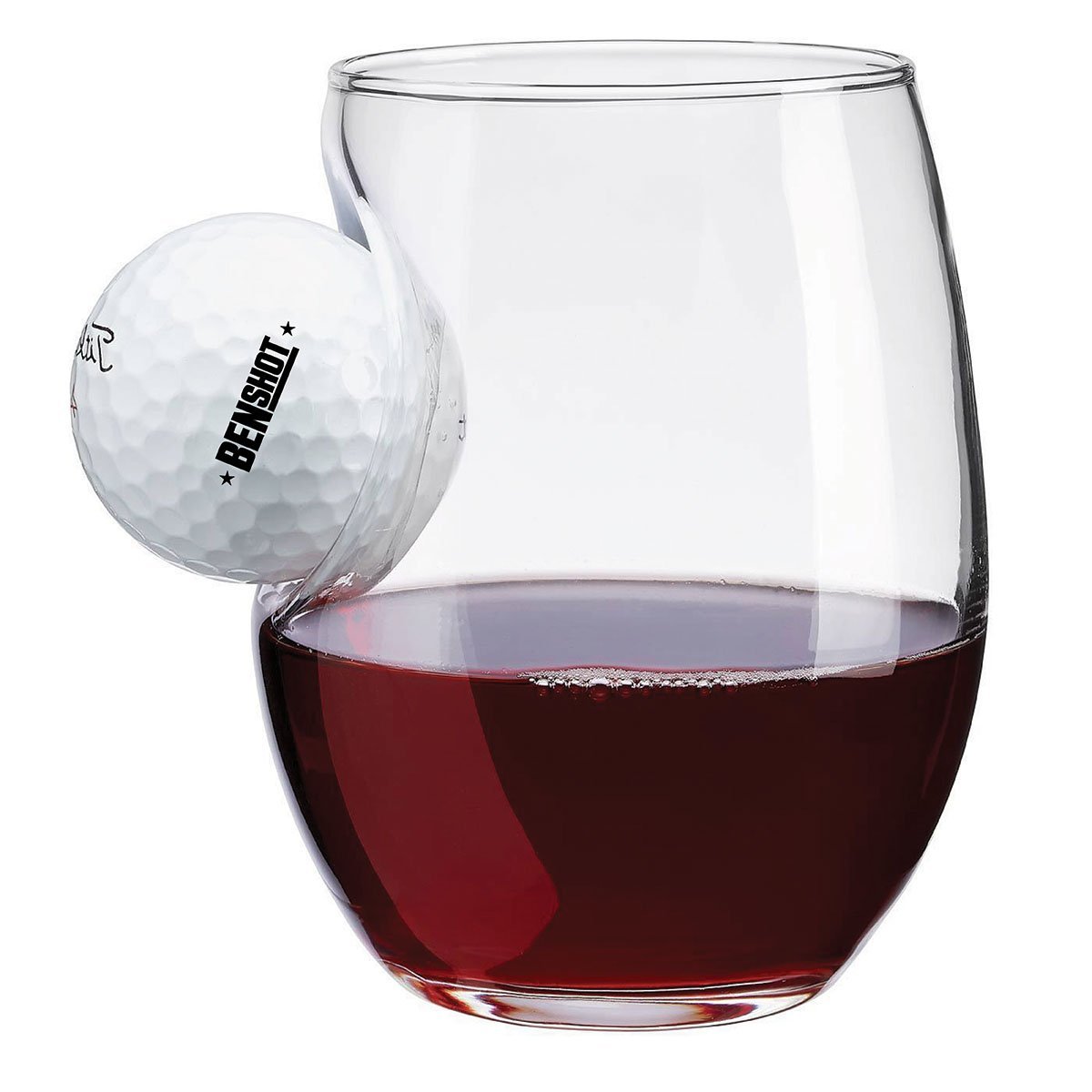 11oz Whiskey Glass Embedded Golf Ball