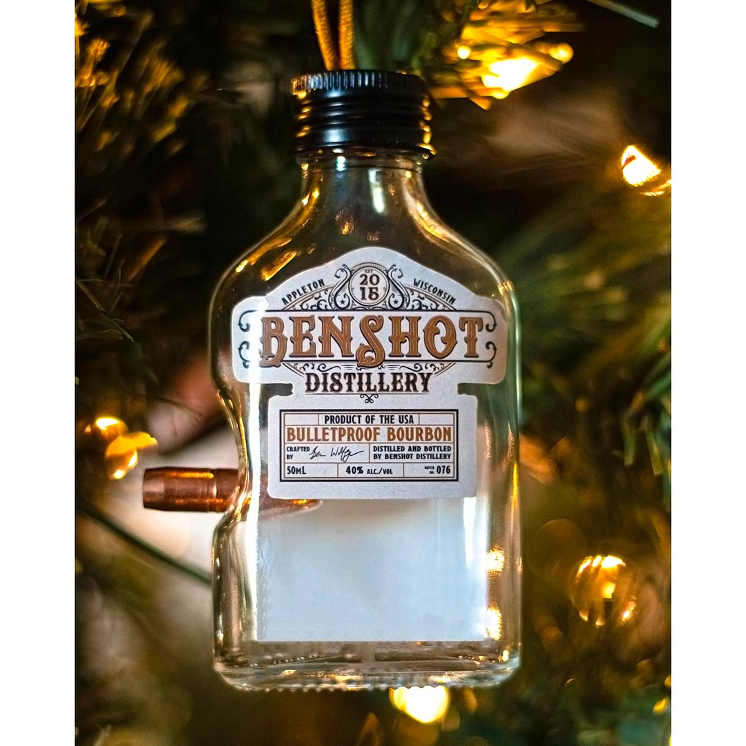 BenShot Mini Whiskey Bottle Christmas Ornament - BenShot