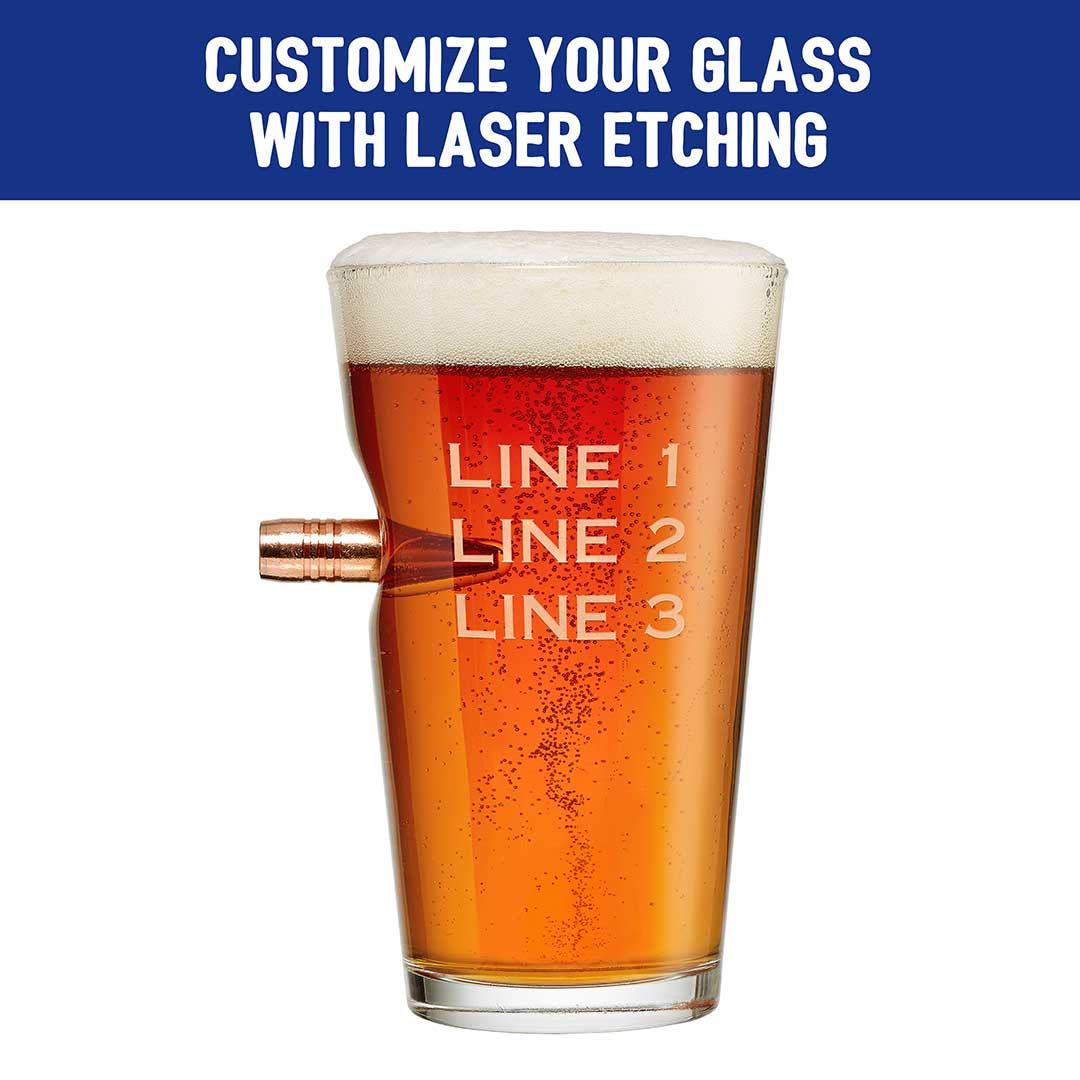 Acrylic Beer Pint Glasses - Break Resistant - 16 oz - Set of 12