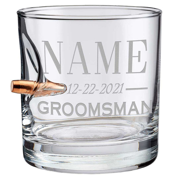Personalized Beer Can Glasses - Groomsmen Wedding Party - Custom Engraved  and Monogrammed