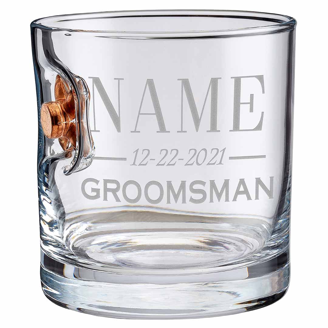 Groomsman, Best Man Skull and Cross Bones Whiskey Bourbon Rocks Glass Set deals of 3 (M85wsky)