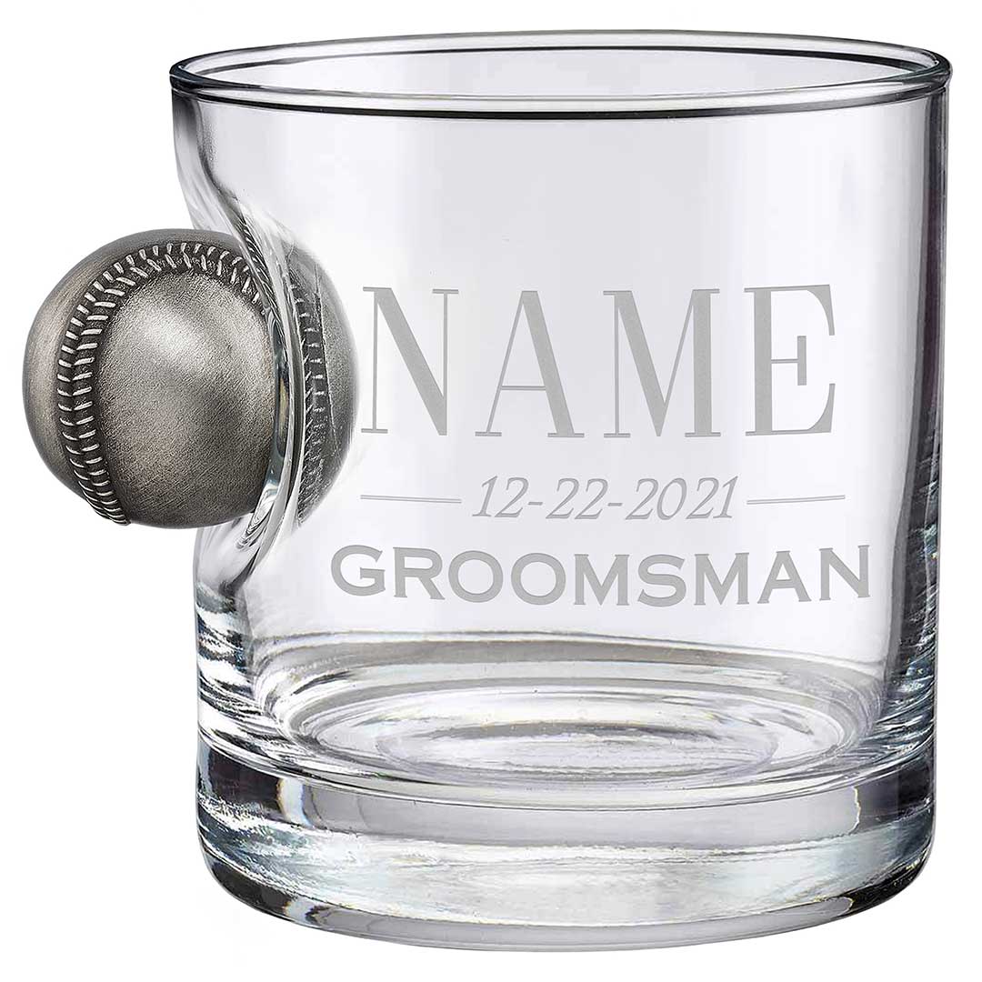 8 Custom Engraved Mustache Old Fashioned hot - Rocks Glasses for Groomsmen